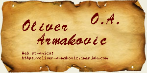 Oliver Armaković vizit kartica